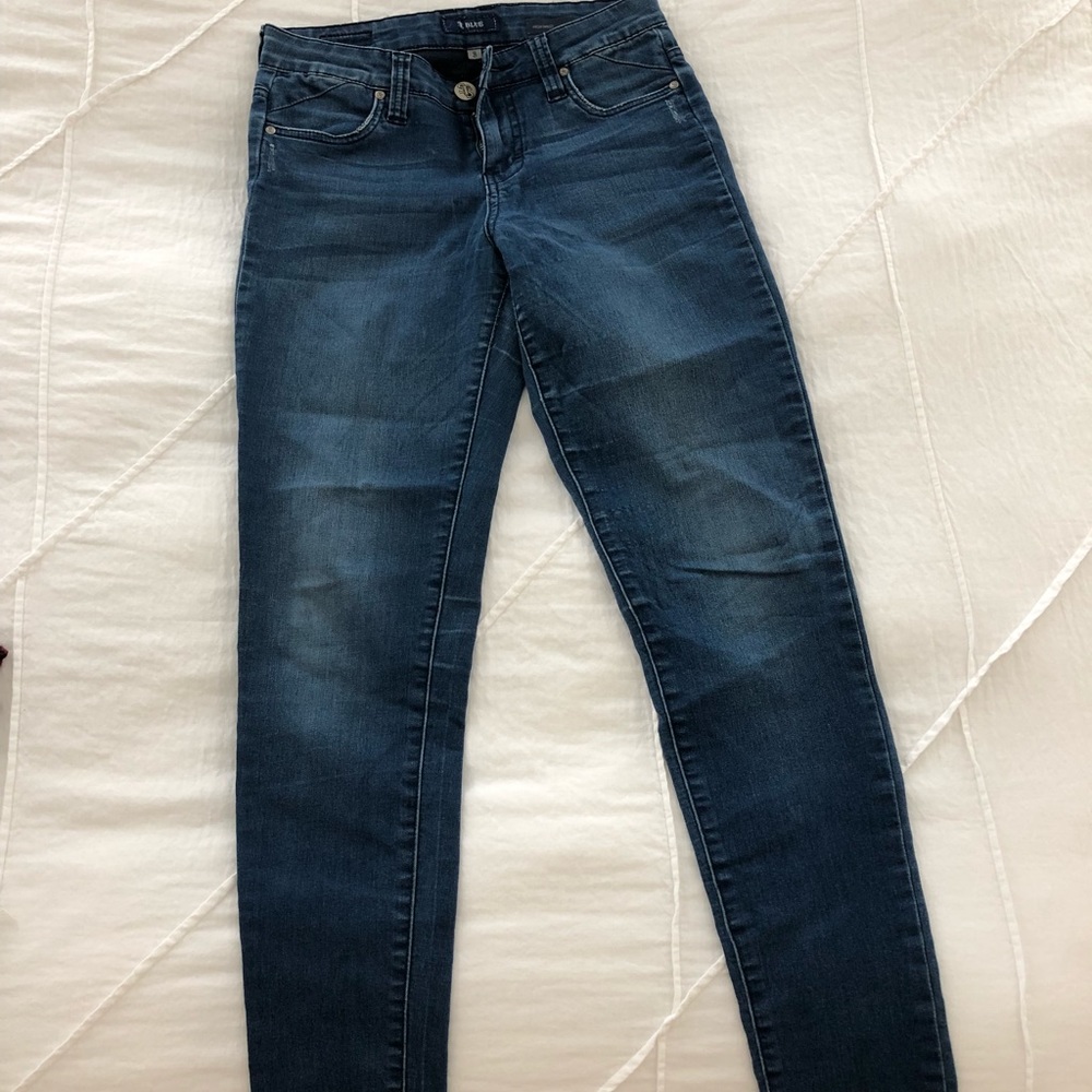 High waisted skinny jeans